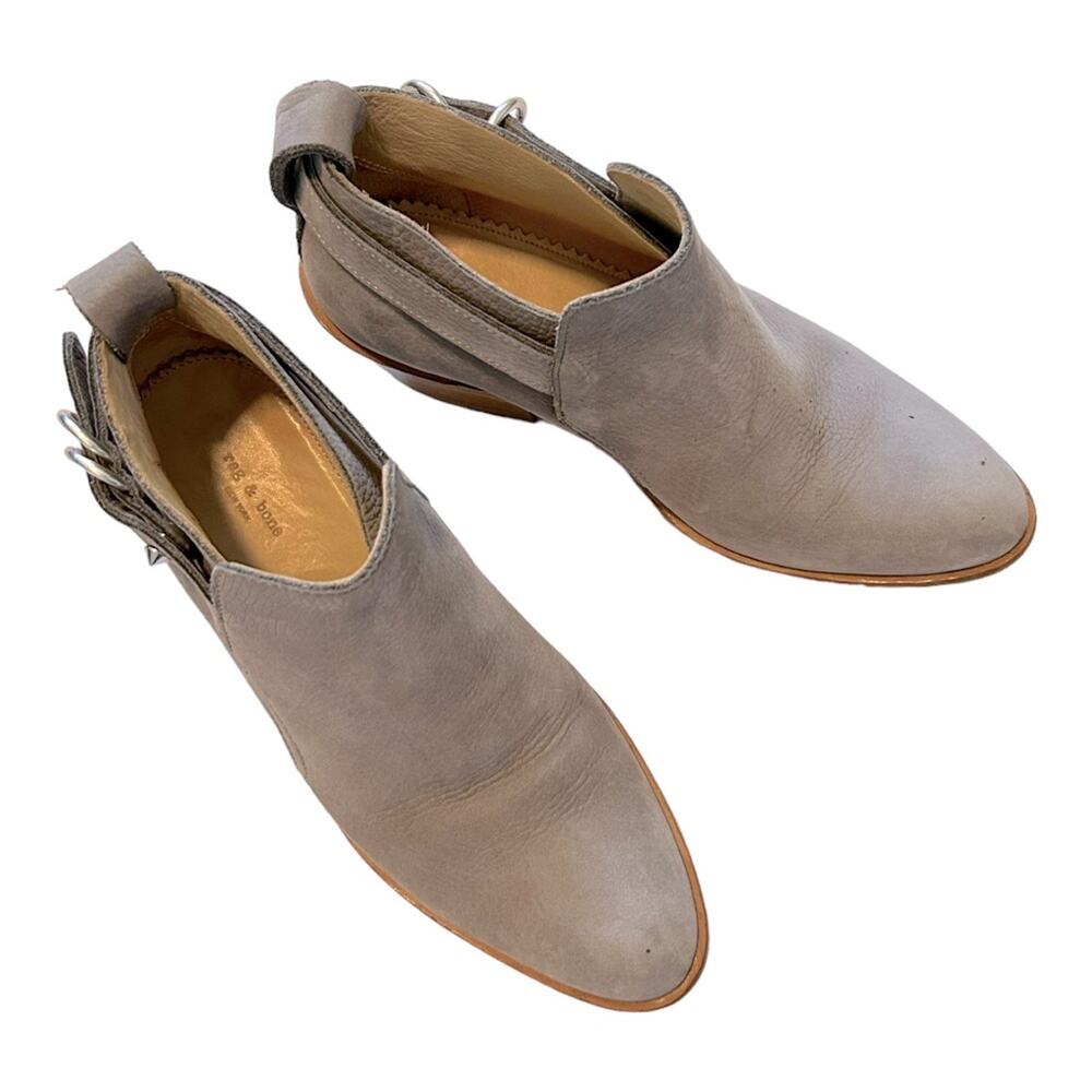 Rag & Bone Gray Sullivan Nubuck Leather Ankle Boo… - image 3